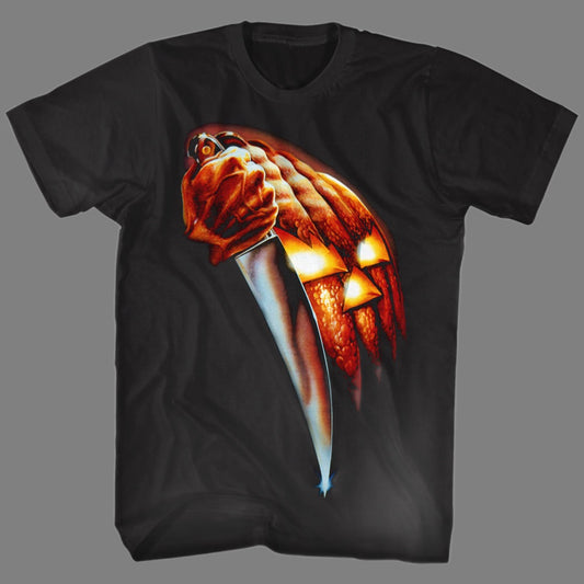 Halloween - Pumpkin Knife Mens Lightweight T-Shirt